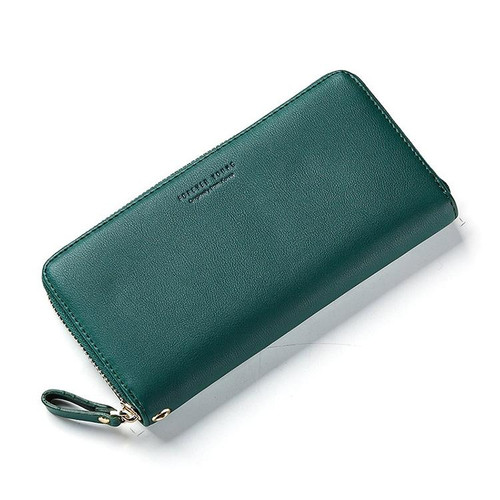 Women Long Clutch Wallet Large Capacity Wallets Female Purse Phone Pocket Card Holder(Green)