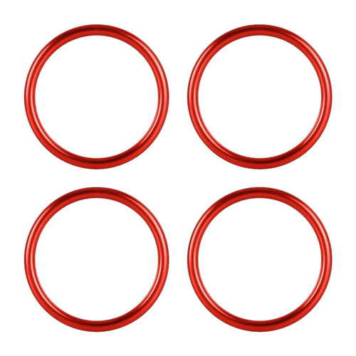 4 PCS / Set Air Conditioning Vent Metal Decorative Ring for Audi A1(Red)