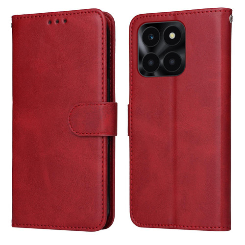 For Honor X6a Classic Calf Texture Flip Leather Phone Case(Red)