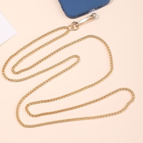 Metal Chain Crossbody Chain Phone Lanyard with Clip,Length: 1.25m, Model:K1659-4mm