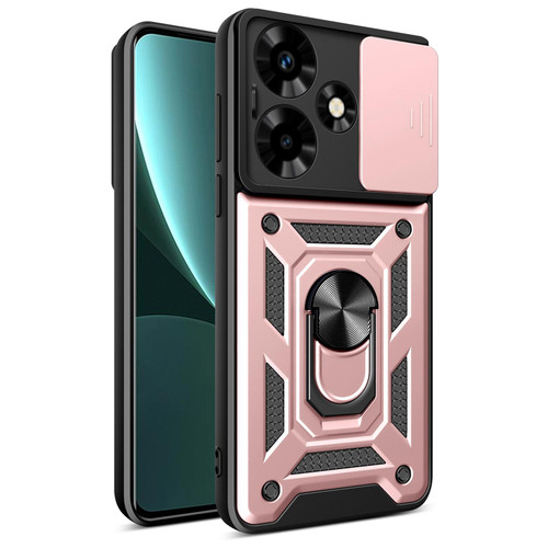 For Infinix Hot 30 Sliding Camera Cover Design TPU+PC Phone Case(Rose Gold)