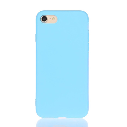 For iPhone SE 2022 / SE 2020 Solid Color Frosted TPU Phone Case(Skay Blue)