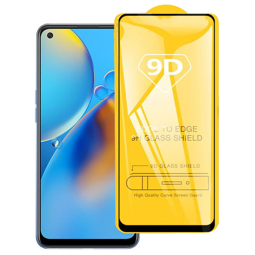 For OPPO A74 4G 9D Full Glue Screen Tempered Glass Film