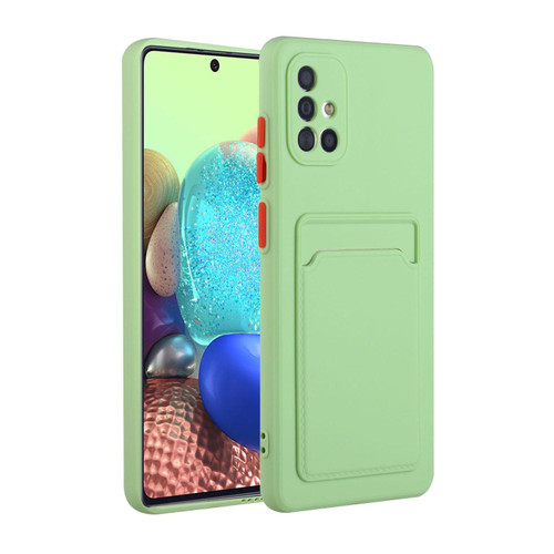 For Samsung Galaxy A71 5G Card Slot Design Shockproof TPU Protective Case(Green)