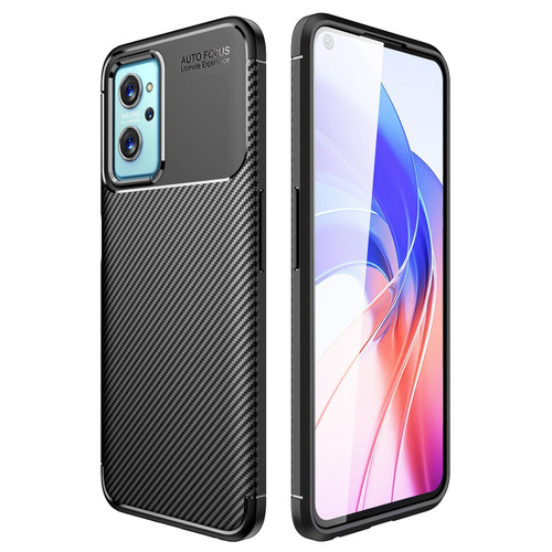 For OPPO Realme 9i / A36 Carbon Fiber Texture TPU Phone Case(Black)