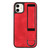 For iPhone 12 Wristband Holder Leather Back Phone Case(Red) For iPhone 12 Wristband Holder Leather Back Phone Case(Red)
