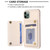 For iPhone 11 Pro BF25 Square Plaid Card Bag Holder Phone Case(Beige) For iPhone 11 Pro BF25 Square Plaid Card Bag Holder Phone Case(Beige)