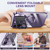 For iPhone 14 Pro Max Large Window Holder MagSafe Magnetic Metal Phone Case(Black)