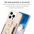 For iPhone 15 Pro BF27 Metal Ring Card Bag Holder Phone Case(Beige)