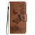 For iPhone 15 Pro Butterfly Embossed Flip Leather Phone Case(Brown)