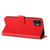 For iPhone 12 mini Datura Flower Embossed Flip Leather Phone Case(Red)