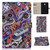 For Samsung Galaxy Tab A 10.5 T590/T595 Colored Drawing Pattern Horizontal Flip PU Leather Case with Holder & Card Slot(Graffiti)