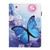 Colored Drawing Pattern Horizontal Flip PU Leather Case with Holder & Card Slot & Sleep / Wake-up Function For iPad Pro 10.2 2021 / 2020 / 2019 / 10.5 (2019)(Blue Butterfly)