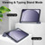 For Samsung Galaxy Tab A9 Acrylic 3-folding Leather Tablet Case with Pen Slot(Lavender)