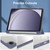 For Samsung Galaxy Tab A9 Acrylic 3-folding Leather Tablet Case with Pen Slot(Lavender)