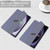 For Samsung Galaxy Tab A9+ Acrylic 3-folding Smart Leather Tablet Case with Pen Slot(Lavender)