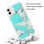 For iPhone 11 Marble Series Stars Powder Dropping Epoxy TPU Protective Case(Green White Plaid)