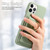 For iPhone 12 Pro Litchi Leather Oil Edge Ring Card Back Phone Case(Tea Green)