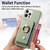 For iPhone 12 Pro Litchi Leather Oil Edge Ring Card Back Phone Case(Tea Green)