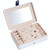 MSY789-12 Portable PU Simple Earrings Rings Multi-Function Jewelry Storage Box(White)