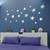 20pcs /Set Acrylic Stars Mirror Stereo Wall Stickers Home Decoration Soft Mirror(Silver)