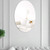 20cm x 13cm Oval Acrylic Mirror Stereo Wall Stickers Home Decoration Soft Mirror(Silver)