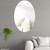 20cm x 13cm Oval Acrylic Mirror Stereo Wall Stickers Home Decoration Soft Mirror(Silver)