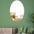 20cm x 13cm Oval Acrylic Mirror Stereo Wall Stickers Home Decoration Soft Mirror(Silver)