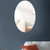 20cm x 13cm Oval Acrylic Mirror Stereo Wall Stickers Home Decoration Soft Mirror(Silver)