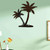 Acrylic Coconut Tree Mirror Stereo Wall Stickers Home Decoration Soft Mirror(Black)