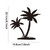 Acrylic Coconut Tree Mirror Stereo Wall Stickers Home Decoration Soft Mirror(Black)