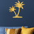 Acrylic Coconut Tree Mirror Stereo Wall Stickers Home Decoration Soft Mirror(Black)