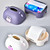 2 PCS Cartoon Calf Tissue Box Household Desktop Roll Paper Tube(Blue Purple)