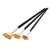 3 PCS / Set Long Rod Fishtail Fan-Shaped Gouache Brush Nylon Wool Watercolor Art Brush(Black)