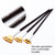 3 PCS / Set Long Rod Fishtail Fan-Shaped Gouache Brush Nylon Wool Watercolor Art Brush(Black)