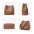 5043 Bucket Bag Shoulder Messenger Bag Commuter Women Bag(Brown)