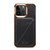For iPhone 12 Pro Max Denior Oil Wax Leather Electroplating Card Slot Holder Phone Case(Black)