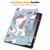For Samsung Galaxy Tab A9+ Painted 3-folding Holder TPU Smart Leather Tablet Case(Unicorn)