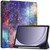 For Samsung Galaxy Tab A9+ Painted 3-folding Holder TPU Smart Leather Tablet Case(Milky Way Nebula)