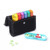 Notebook-Style 28-Compartment Portable Pill Box&Leather Bag(Black)