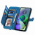 For Motorola Moto  G54 5G Embossed Flower Zipper Leather Phone Case(Blue)