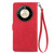 For Honor X50 Embossed Flower Zipper Leather Phone Case(Red)