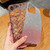 For iPhone 12 Woven Grid 3D Electroplating Laser Engraving Glitter Paper Phone Case(Black)