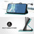 For iPhone 13 Pro Max Line Pattern Skin Feel Leather Phone Case(Light Blue)