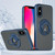 For iPhone XS / X Rotating Ring Magnetic Holder Phone Case(Blue)