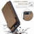 For iPhone 8 Plus / 7 Plus CaseMe C22 Card Slots Holder RFID Anti-theft Phone Case(Brown)