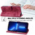 For iPhone 15 Pro Cartoon Sakura Cat Embossed Leather Phone Case(Wine Red)