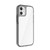 For iPhone 12 mini 2 in 1 Ultra Clear Shockproof PC+ TPU Case with Removable Color Button (Transparent Black)