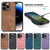 For iPhone 11 Vintage Leather PC Back Cover Phone Case(Purple)