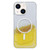 For  iPhone 13 MagSafe Gilding Hybrid Clear TPU Phone Case(Yellow)